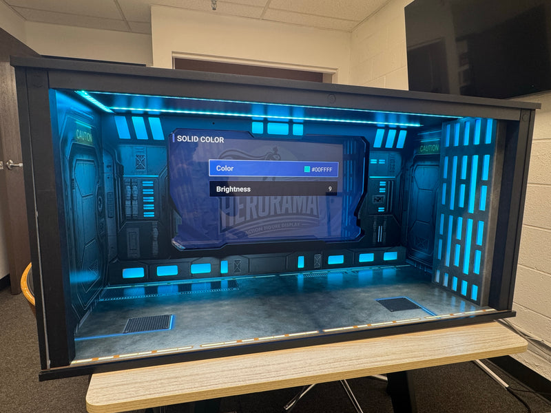Space Station V2.0 1/6 scale diorama display case with 27 inch screen