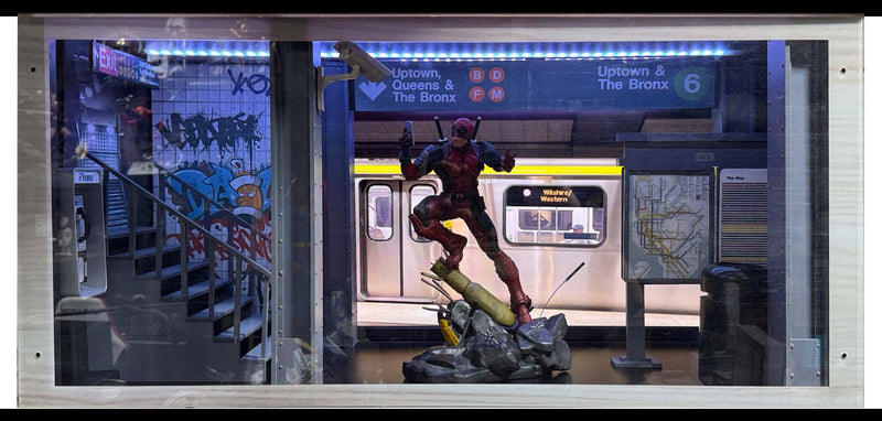 Herorama subway station 1/6 scale diorama display case NYC themed scene