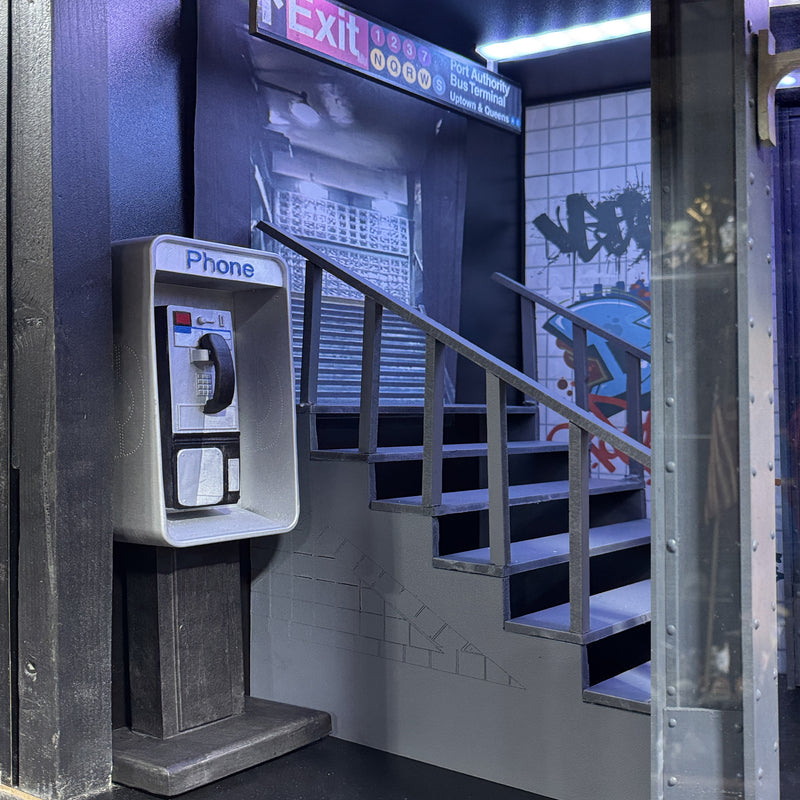 Herorama subway station 1/6 scale diorama display case NYC themed scene