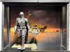 Herorama custom space diorama display case with magnetic plexiglass front dust protection