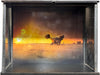 Herorama custom space diorama display case with magnetic plexiglass front dust protection
