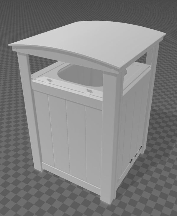 Wooden Trash Bin STL