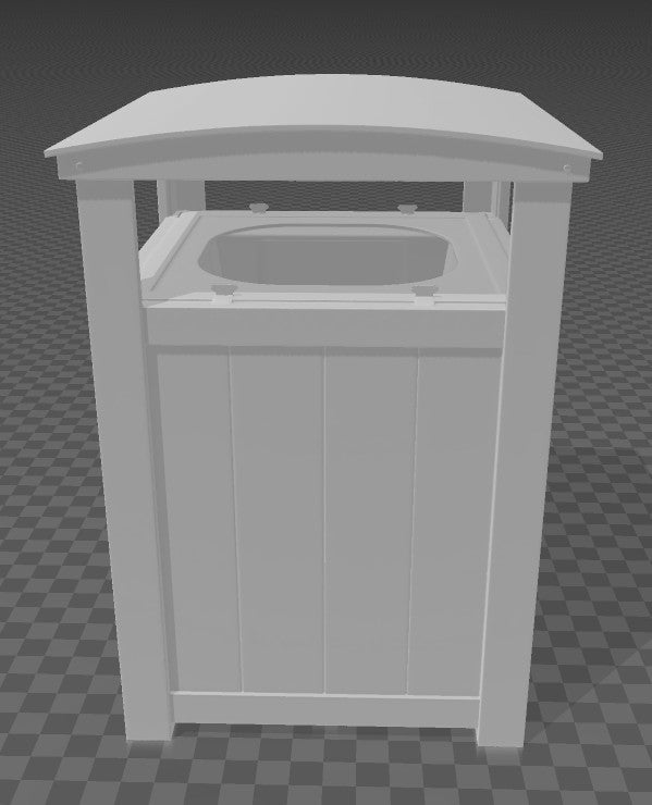 Wooden Trash Bin STL